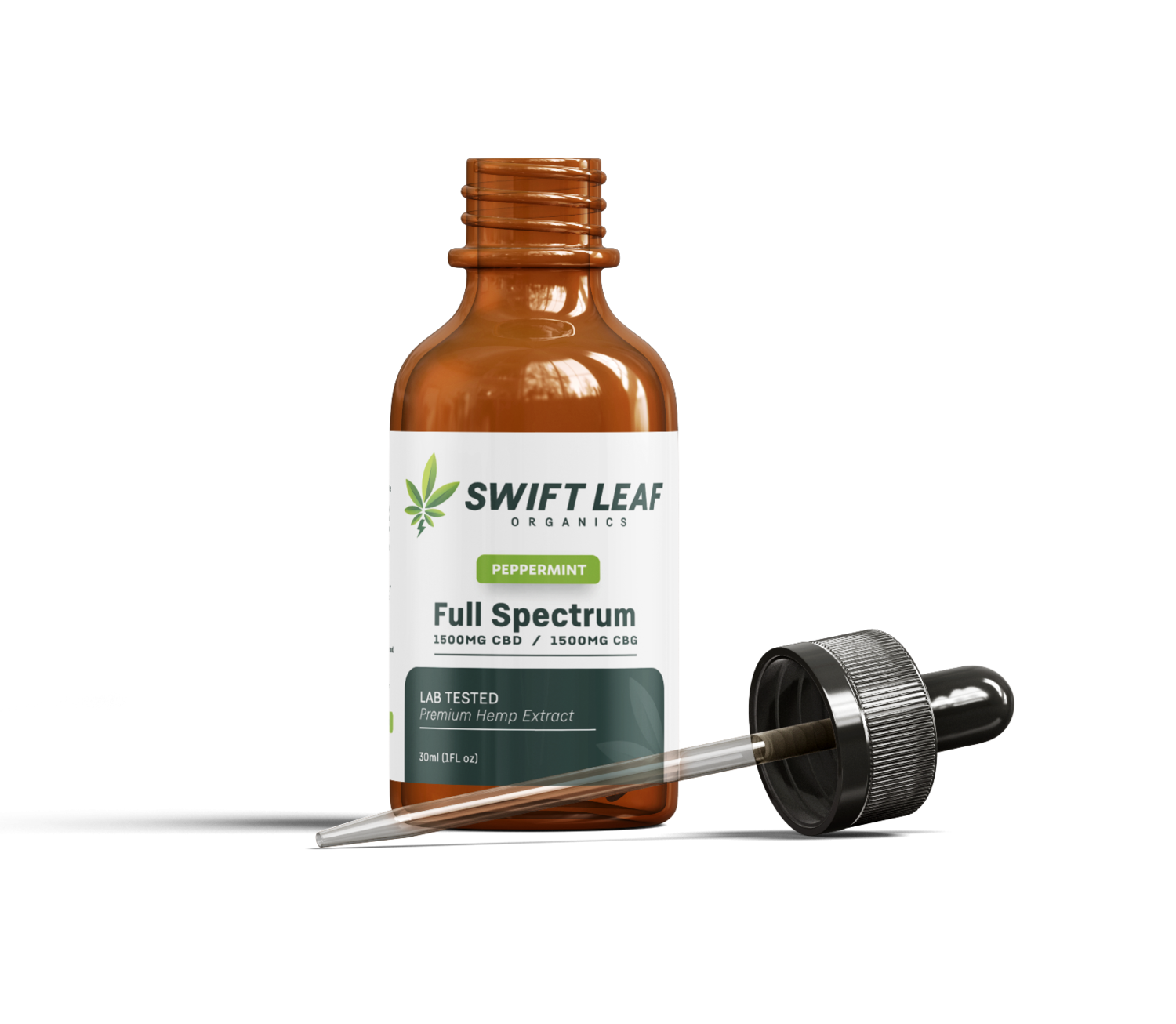1500mg Full Spectrum CBD/CBG Organic Hemp Oil Tincture