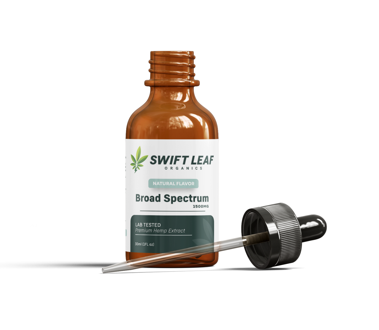 1500mg CBD Oil Broad Spectrum Organic Hemp Tincture – Swift Leaf